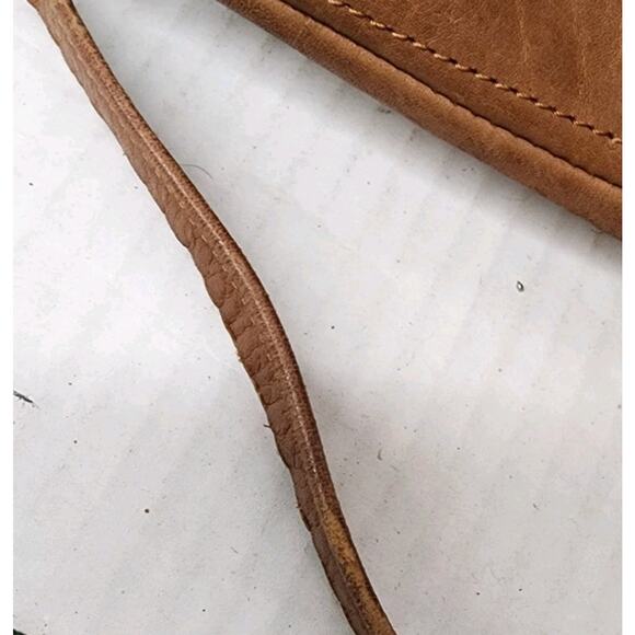 Vintage Y2K Wilson's Leather Cross Body Messenger Bag Brown Satchel Purse - Picture 14 of 15